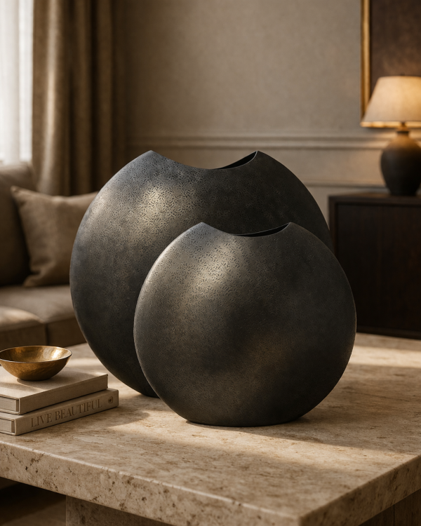 Vases and warmth in elegant still life