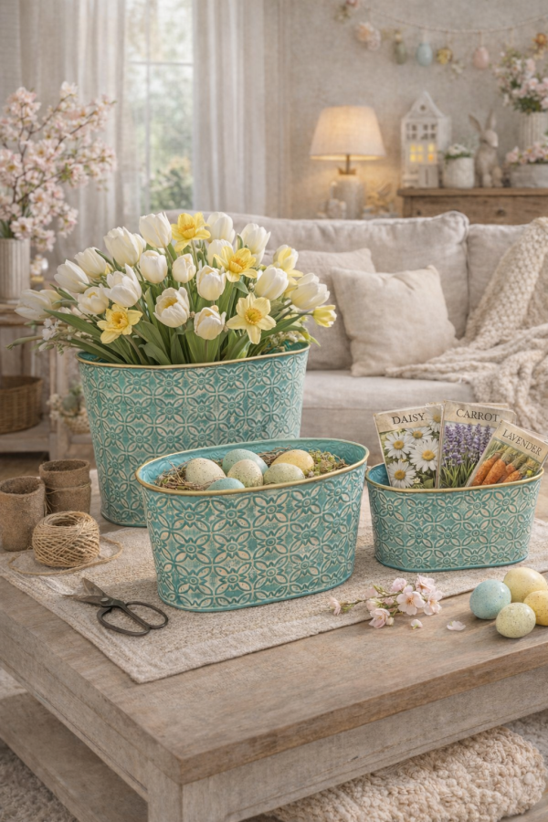 Printemps paisible et décoré à la maison