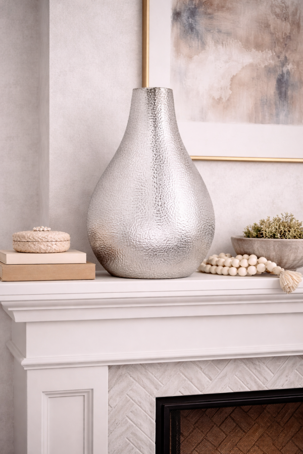 Elegant fireplace mantel decor