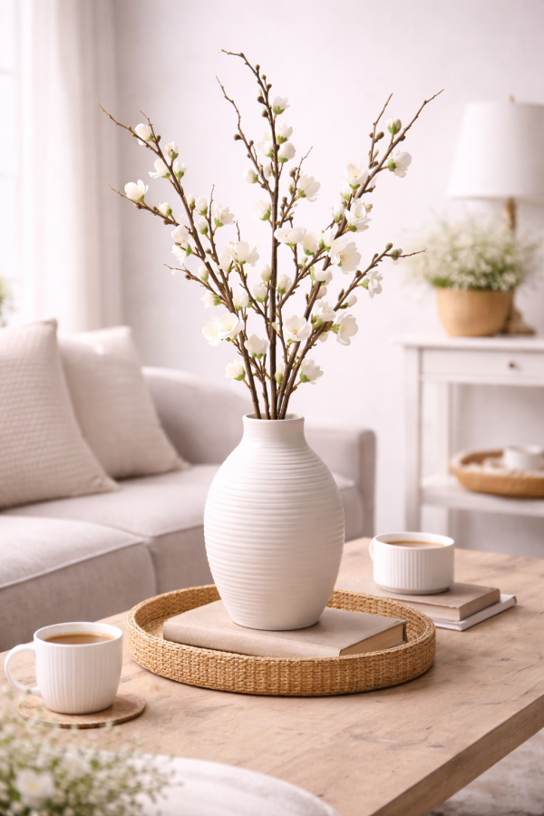 Elegant living room floral arrangement