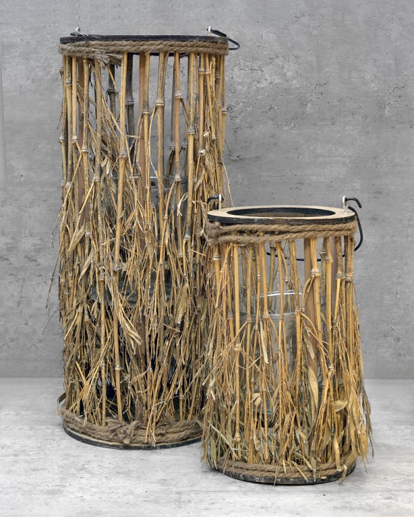 SMALL WILLOW BRANCH LANTERN 7" x 7" x 12"