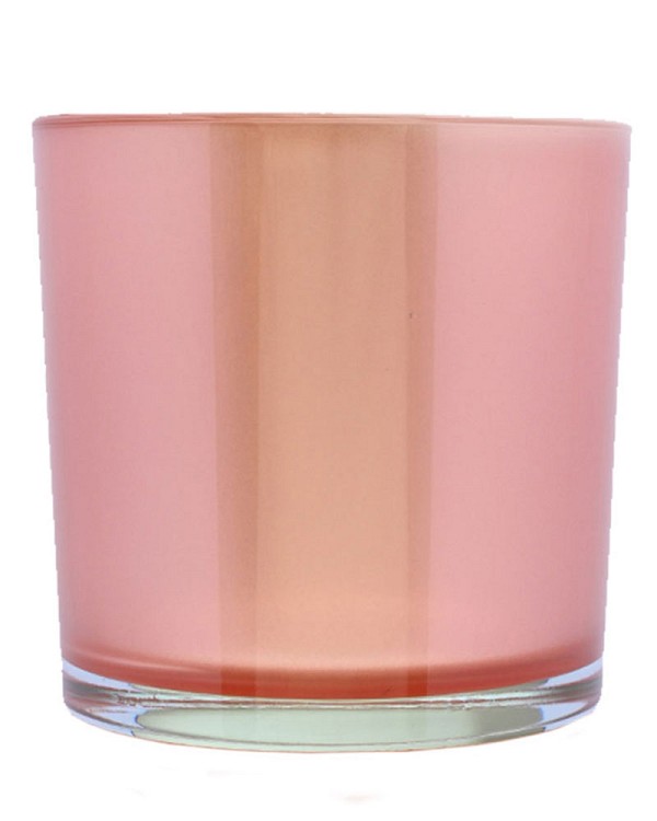 Glass Vase - Metallic Coral 5.5"H