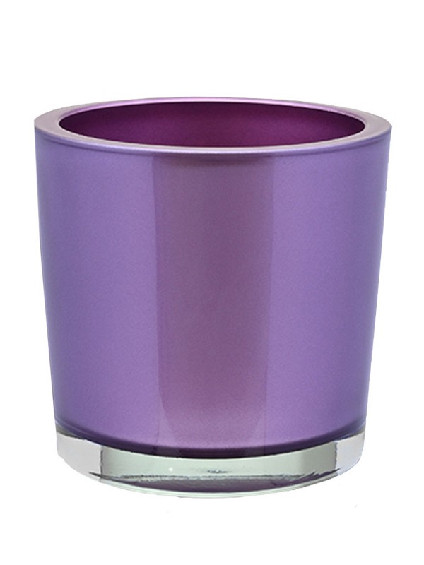 Glass Vase - Metallic Purple 4.75"H