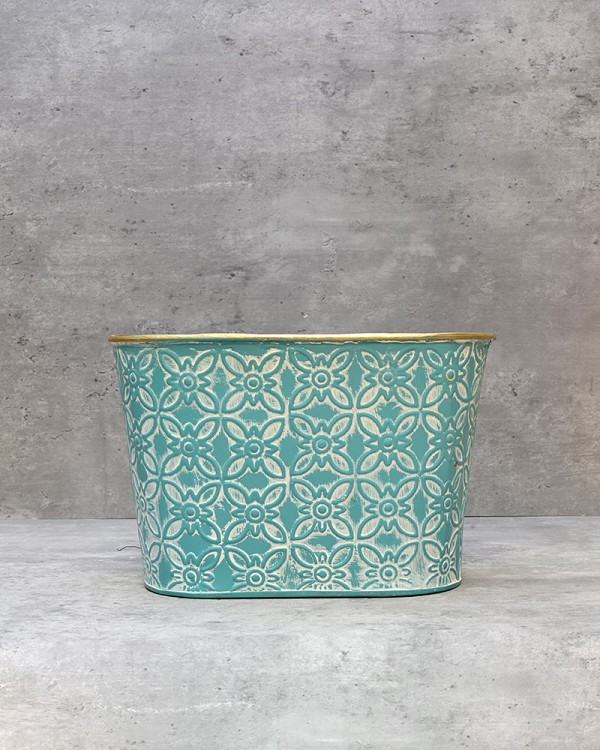 Teal Container Oval - Small 9.75"L