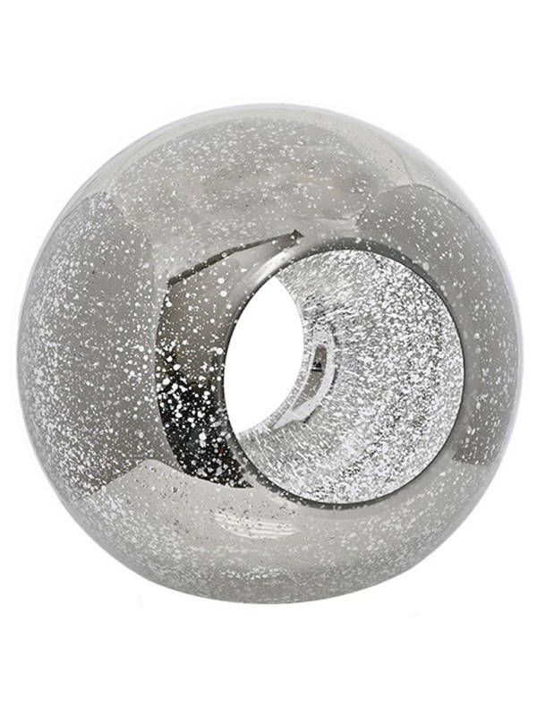 Silver Open Glass Orb - Large 9"D 