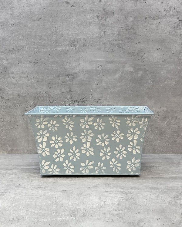 Daisy Container Rectangular - Blue 10.75"L