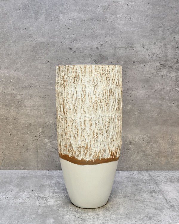 Rustic White Container 14"H