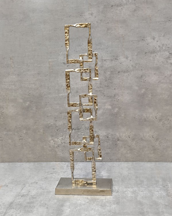 Stacked Square Link Decorative Sculpture 21.5"H Large