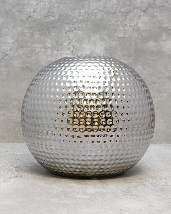 Hammered Ball Vase 6.5"H