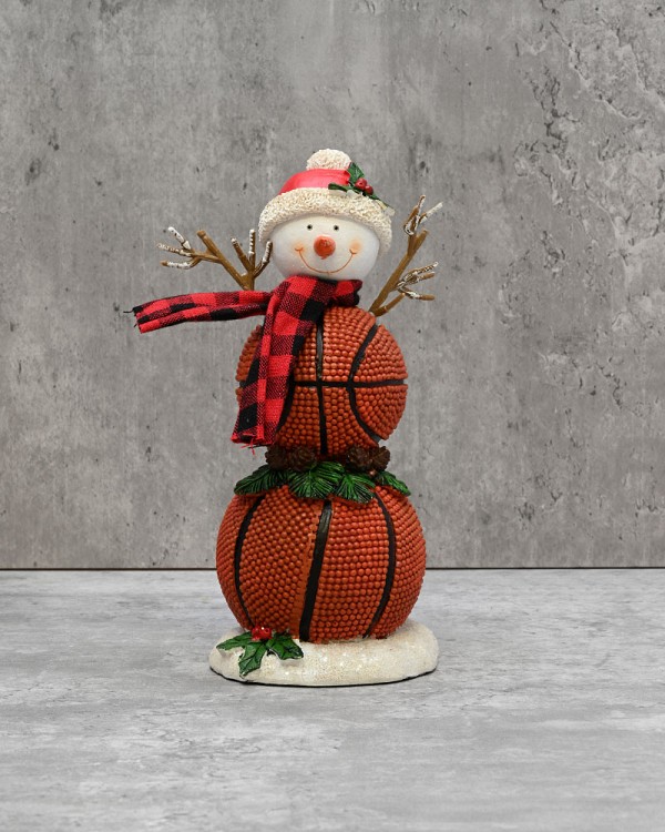 Sports Snowman - Basketball 9"H