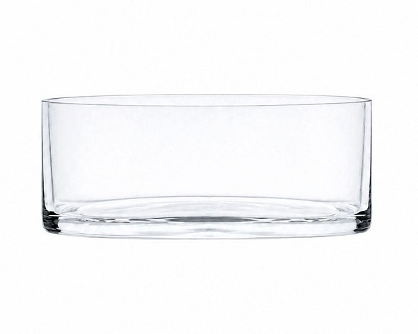 Oval Clear Glass Vase 11"L