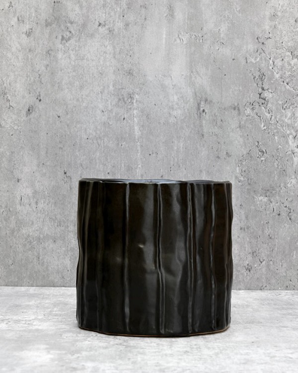 Ripple Container - Black 5.25"H