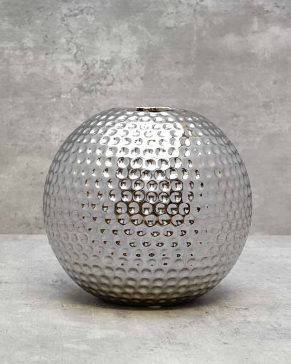 Hammered Ball Vase 5"H