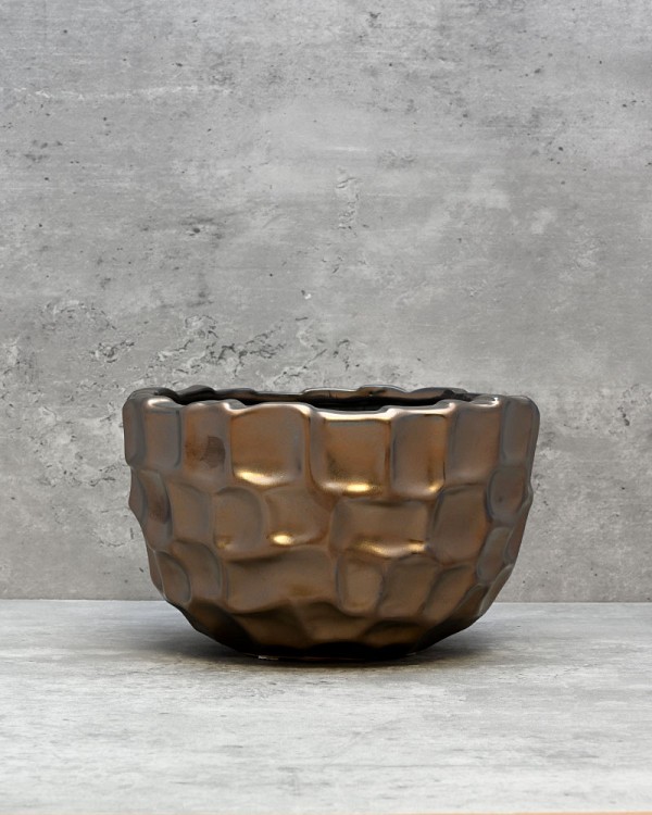 Modern Container Antique Brown 8"D