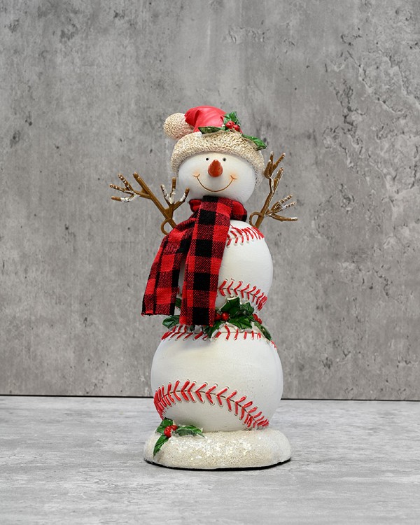 Sports Snowman - Baseball 9"H