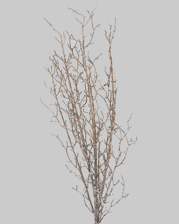Glittered Twig Spray 34" Brown