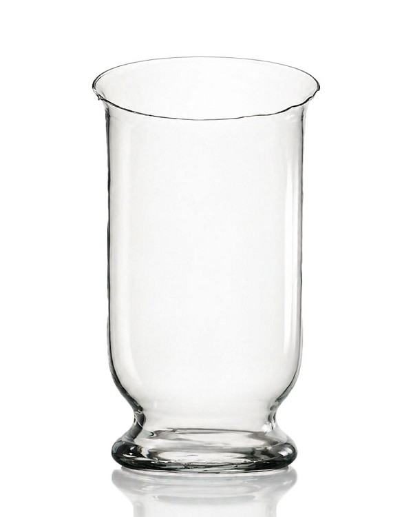 Clear Glass Hurricane Vase 13.5"H