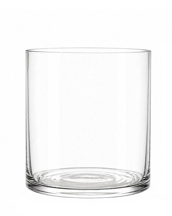 Cylinder Clear Glass Vase 6"H