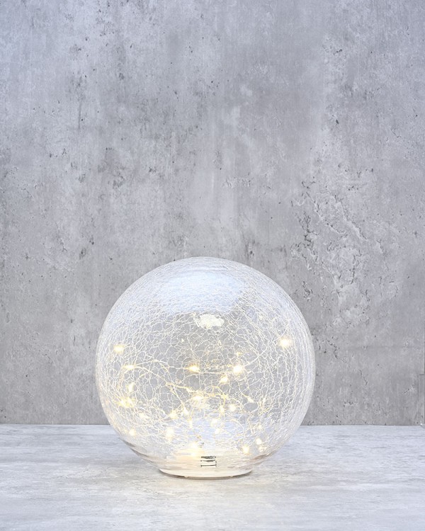 Crackle Glass Decorative Light - Small 6"D 