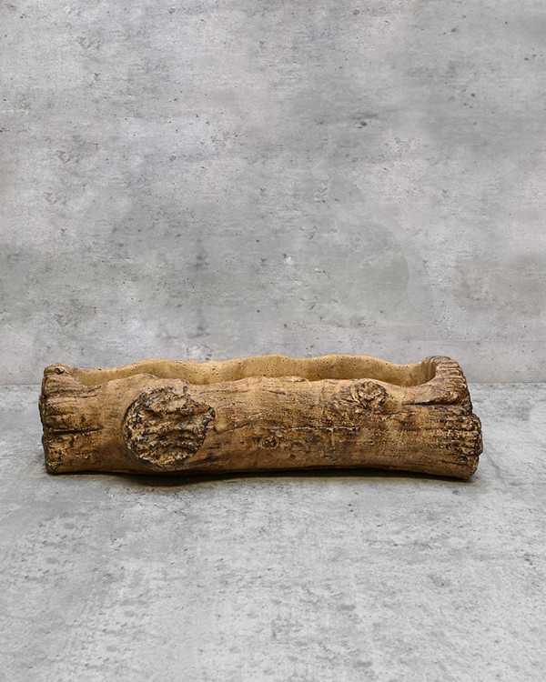 Ceramic Log Planter 12.5"L 