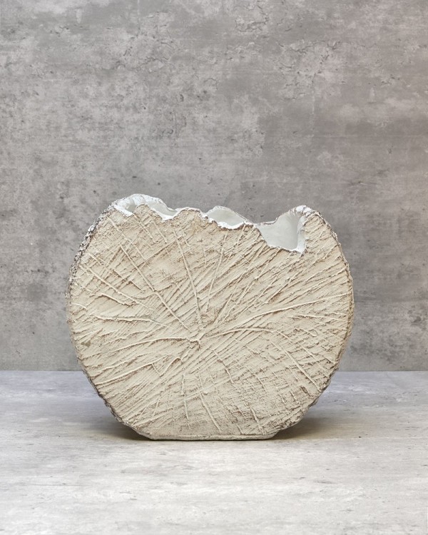 Wood Trunk - White 6.5"H
